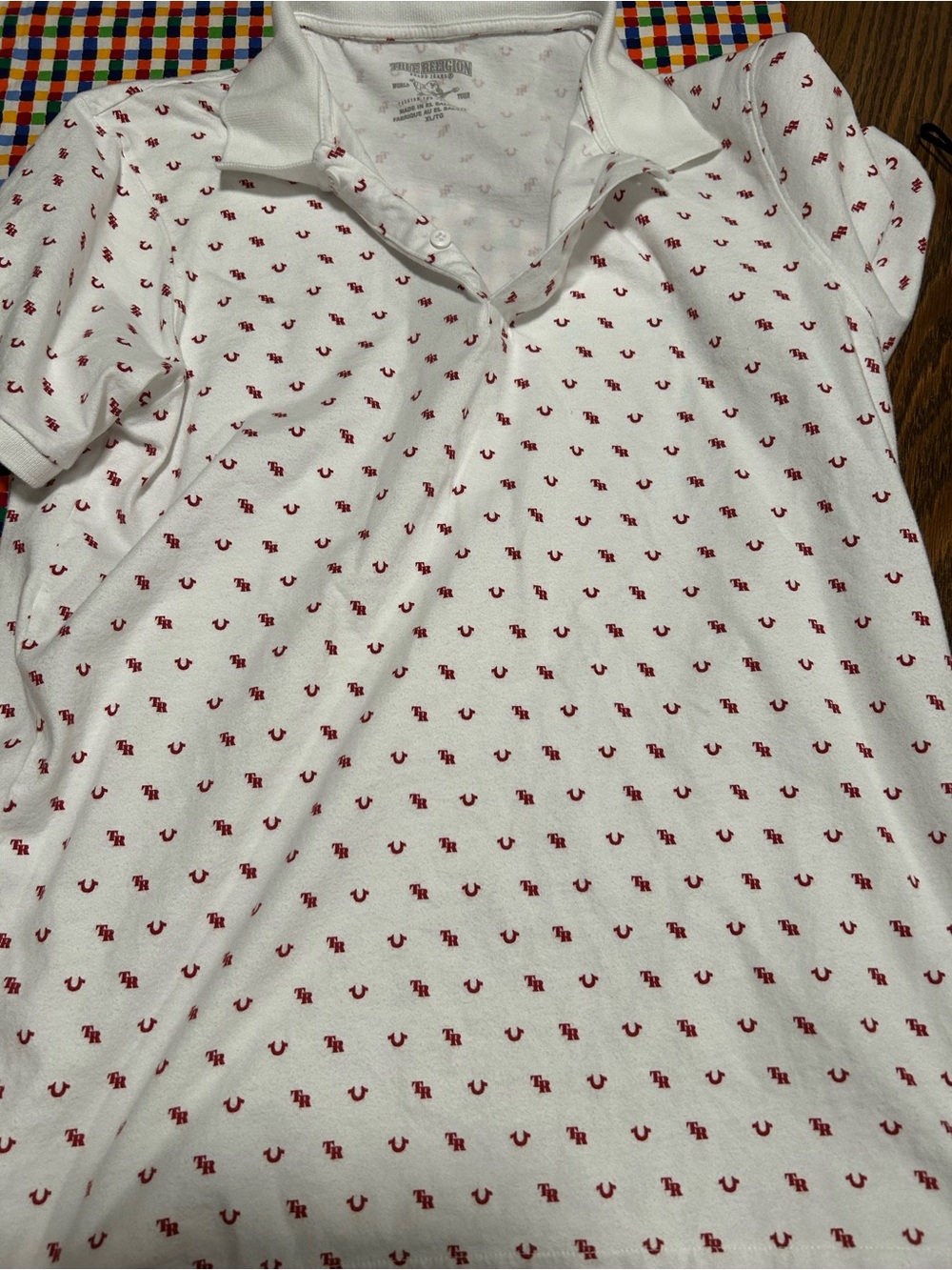 Mens True Religion Polo-style short sleeve top
